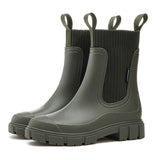 ☔️Bottes Imperméable Anti-Dérapant Semelle Épaisse Mi-Mollet