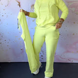 Ensemble deux pièces sweat à capuche et pantalon uni