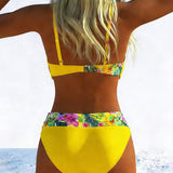 Bikini Bralette Style Imprimé Contrasté
