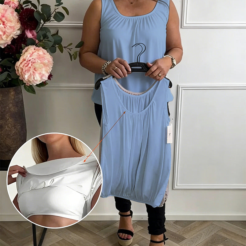Débardeur Soutien-Gorge Intégré Encolure En U Casual