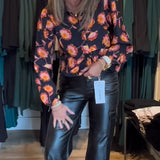 Haut causal avec imprimé floral