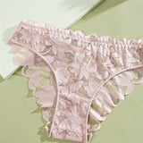 Culotte Femme En Dentelle Semi-Transparente