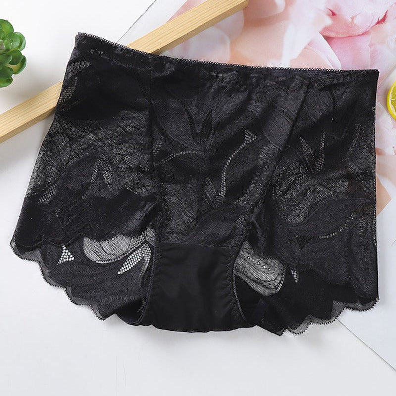 Culotte sexy en dentelle de couleur unie