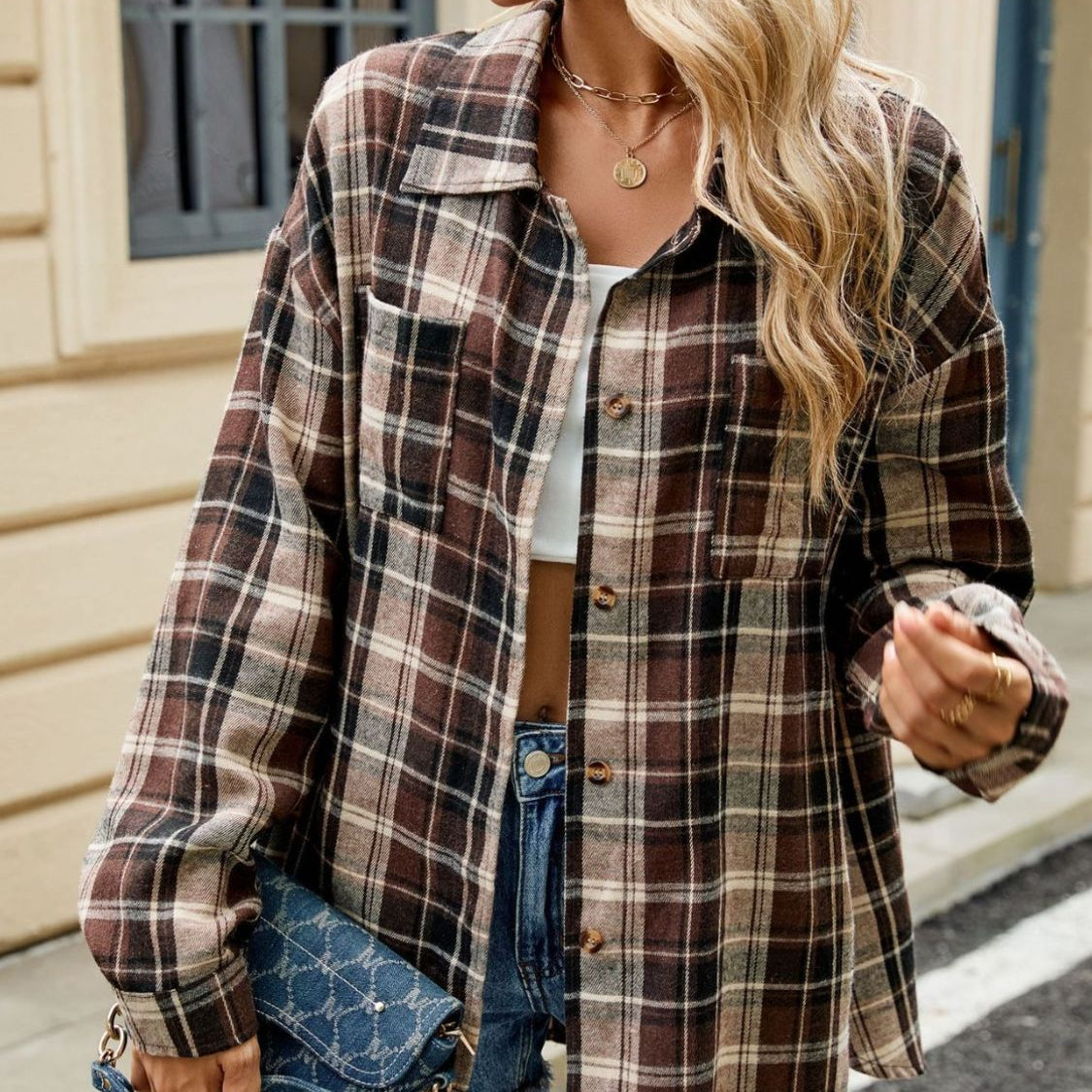 Oakley | Chemise à carreaux à manches longues pour femme