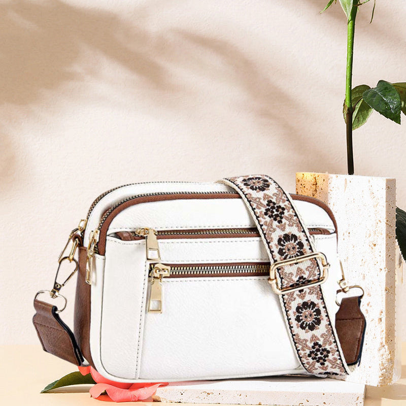 Sac bandoulière zippé multifonctionnel