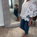 Blouse En V Élégant