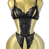 Lingerie Dentelle Nœud Une Pièce Sexy