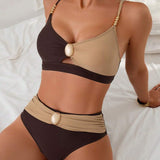 Maillot De Bain Haute Taille Sexy Soutien-Gorge Triangle