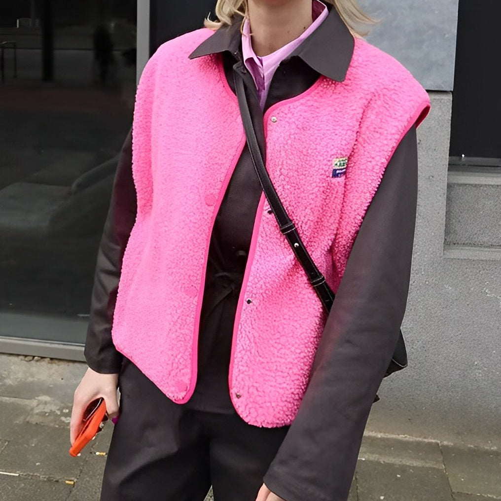Luciana | Gilet sans manches boutonné pour femme
