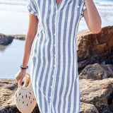 Robe Chemise Rayée Élégante