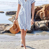 Robe Chemise Rayée Élégante