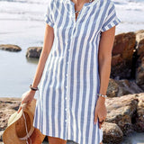 Robe Chemise Rayée Élégante