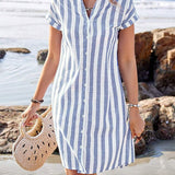 Robe Chemise Rayée Élégante
