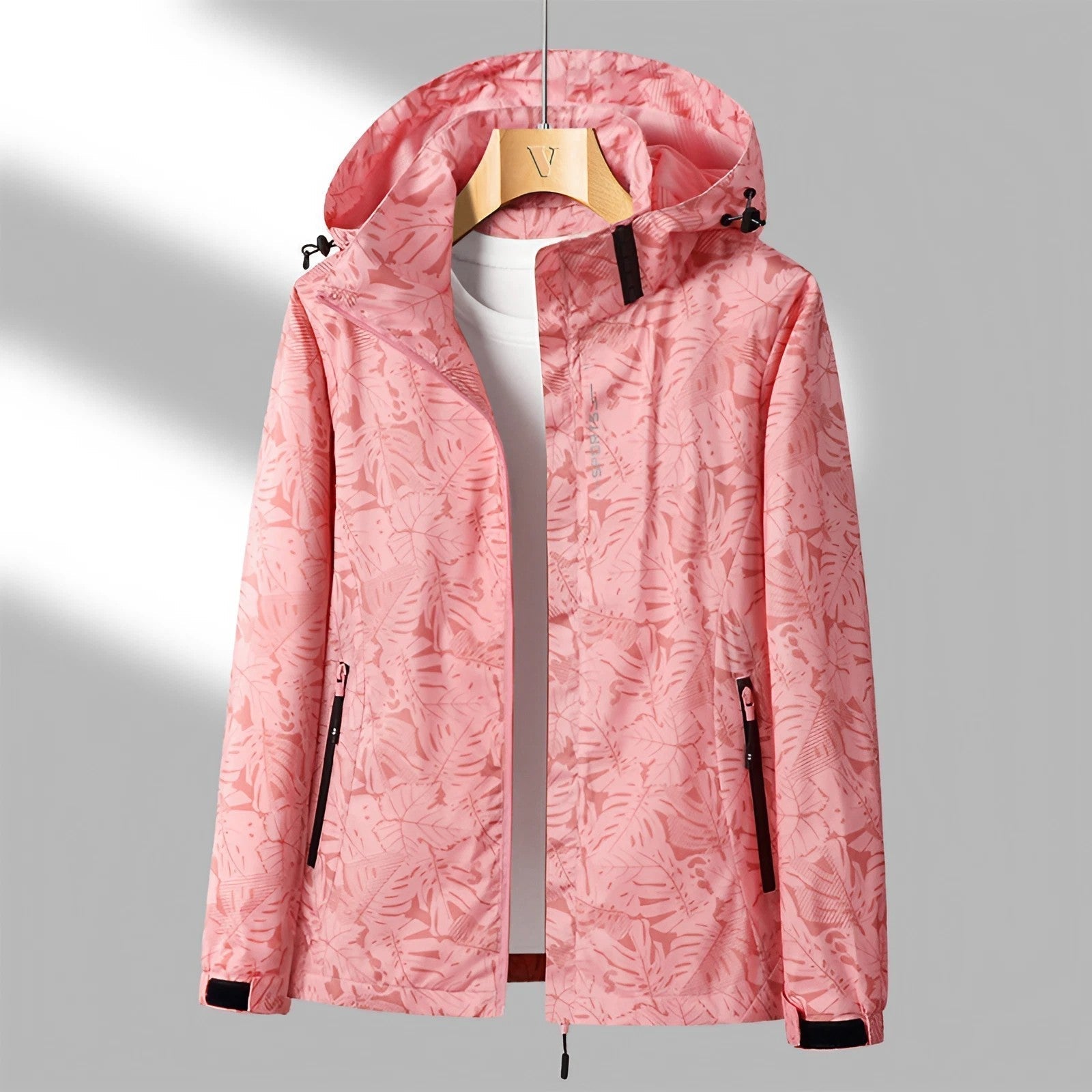 Chiara | Veste à capuche zippée avec finition imperméable pour femme
