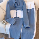 Natalie – Veste bicolore et pantalon large