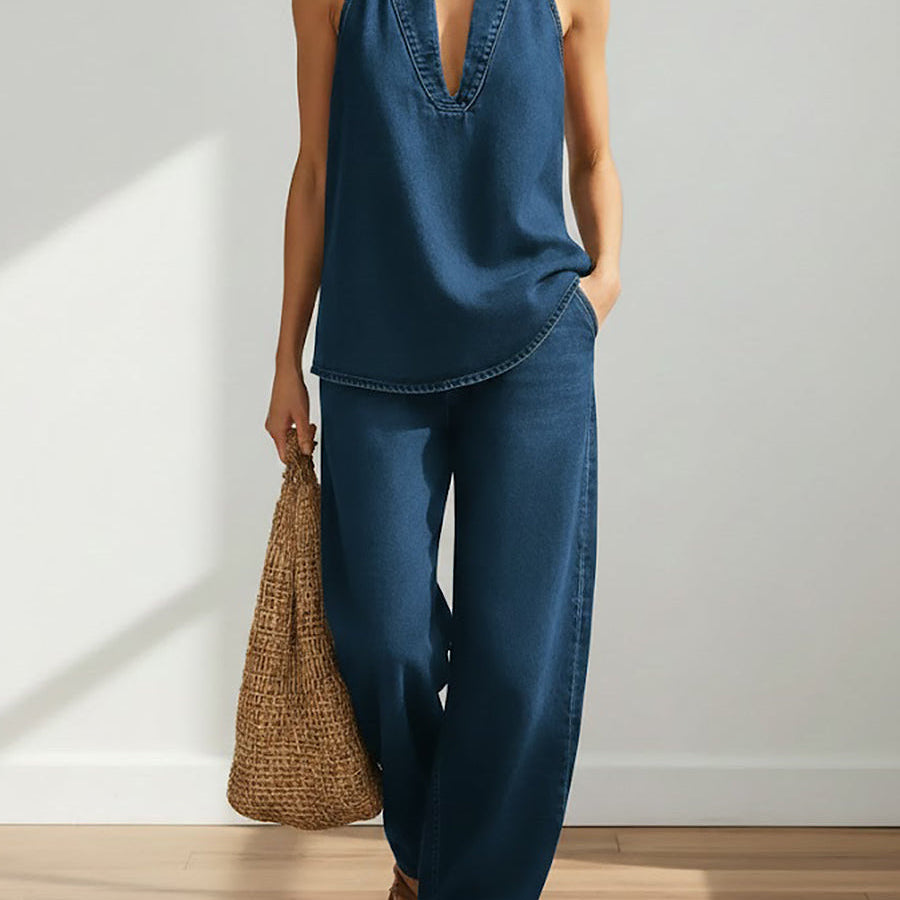 Adrienne | Ensemble deux pièces denim vintage