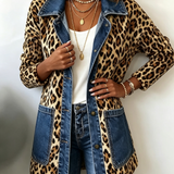 Lorena | Manteau Long Léopard en Jean