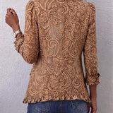 Conception | Veste Vintage à Fleurs avec Volants
