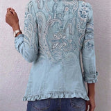 Remedios | Veste Vintage en Cachemire avec Franges