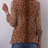 Nikolas | Veste à Motif Animal et Volants