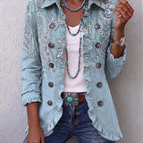 Remedios | Veste Vintage en Cachemire avec Franges