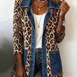 Lorena | Manteau Long Léopard en Jean