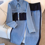 Natalie – Veste bicolore et pantalon large