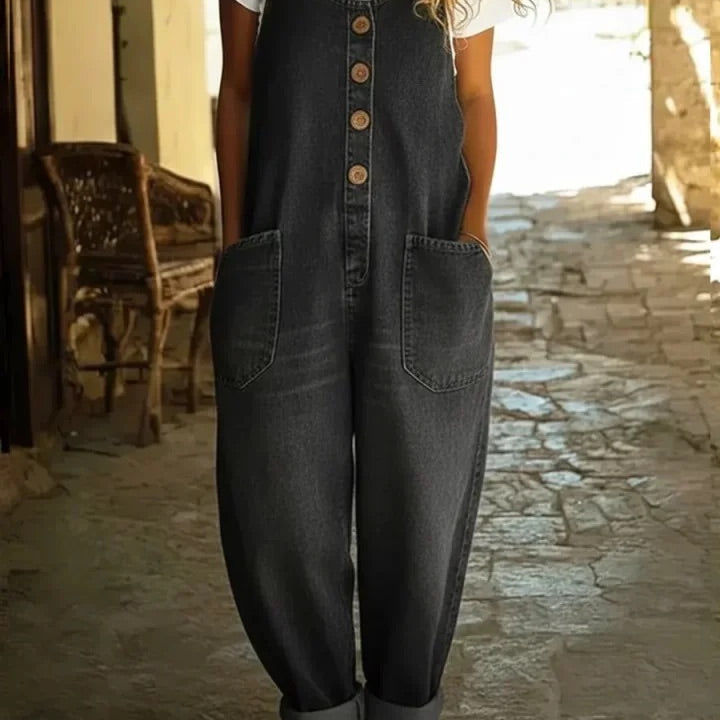 Lison | Salopette en denim coton lavé vintage