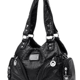 Sac à main messenger en cuir souple vintage