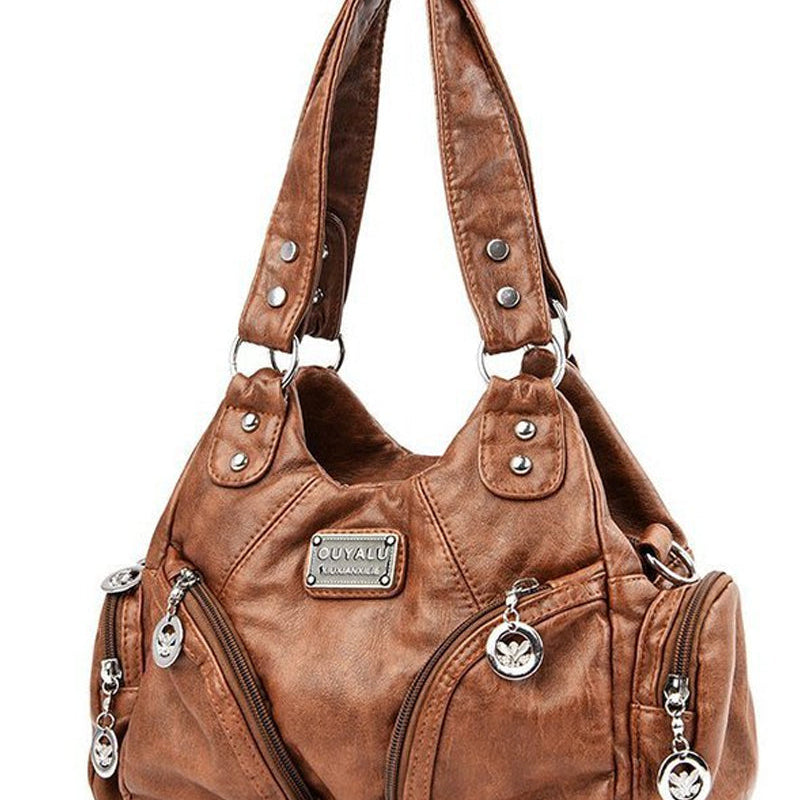 Sac à main messenger en cuir souple vintage