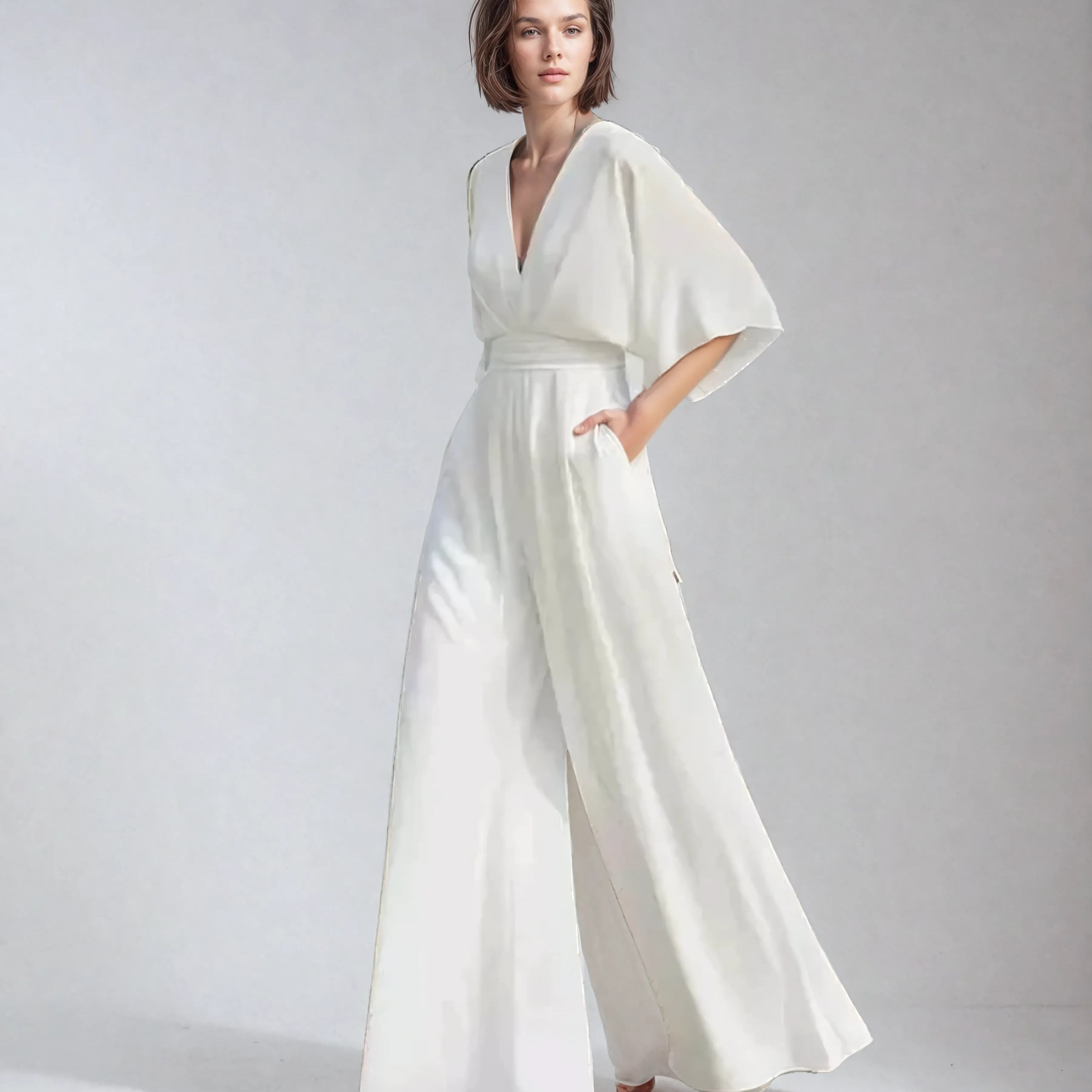 Combinaison fluide à manches papillon pour Femme – Melanie